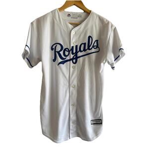 Kansas City Royals Alex Gordon White Majestic Jersey! Youth XLarge See Pics